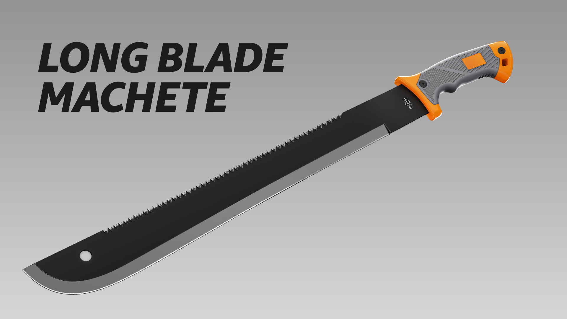 Machete with Saw - 25” Heavy Duty Tool & Sheath - Ergonomic No